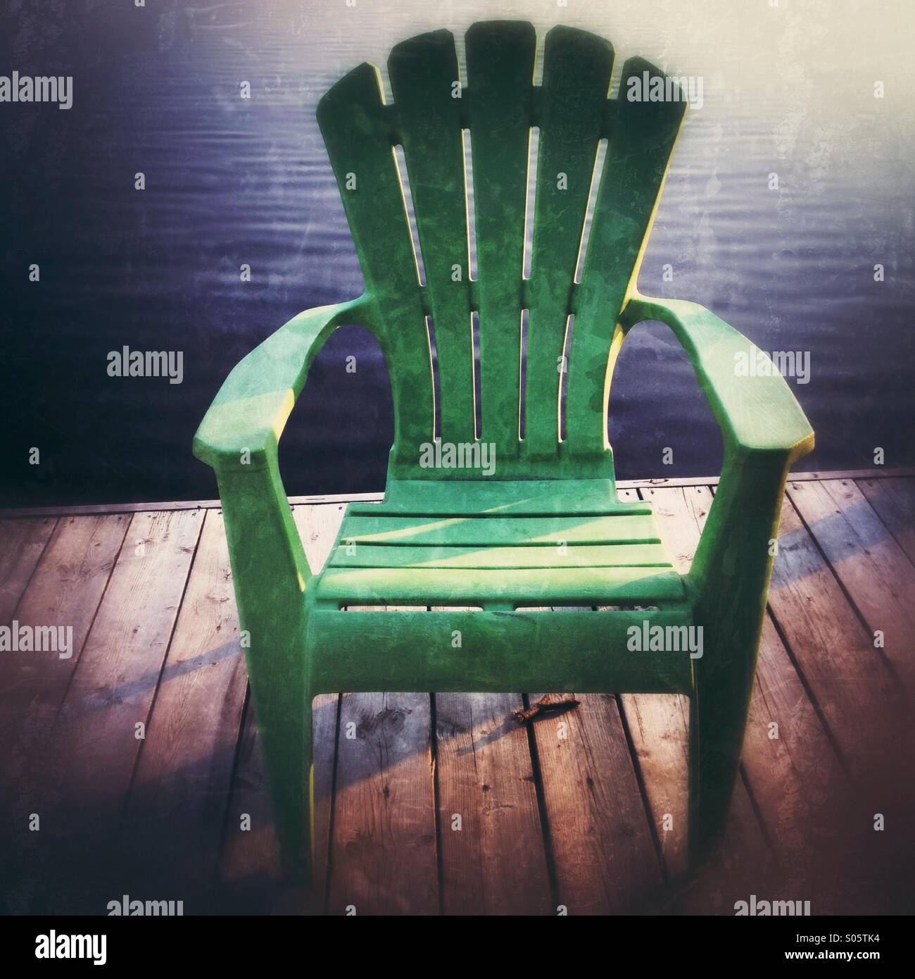 Green chair - Smartphone Captured Stock Image