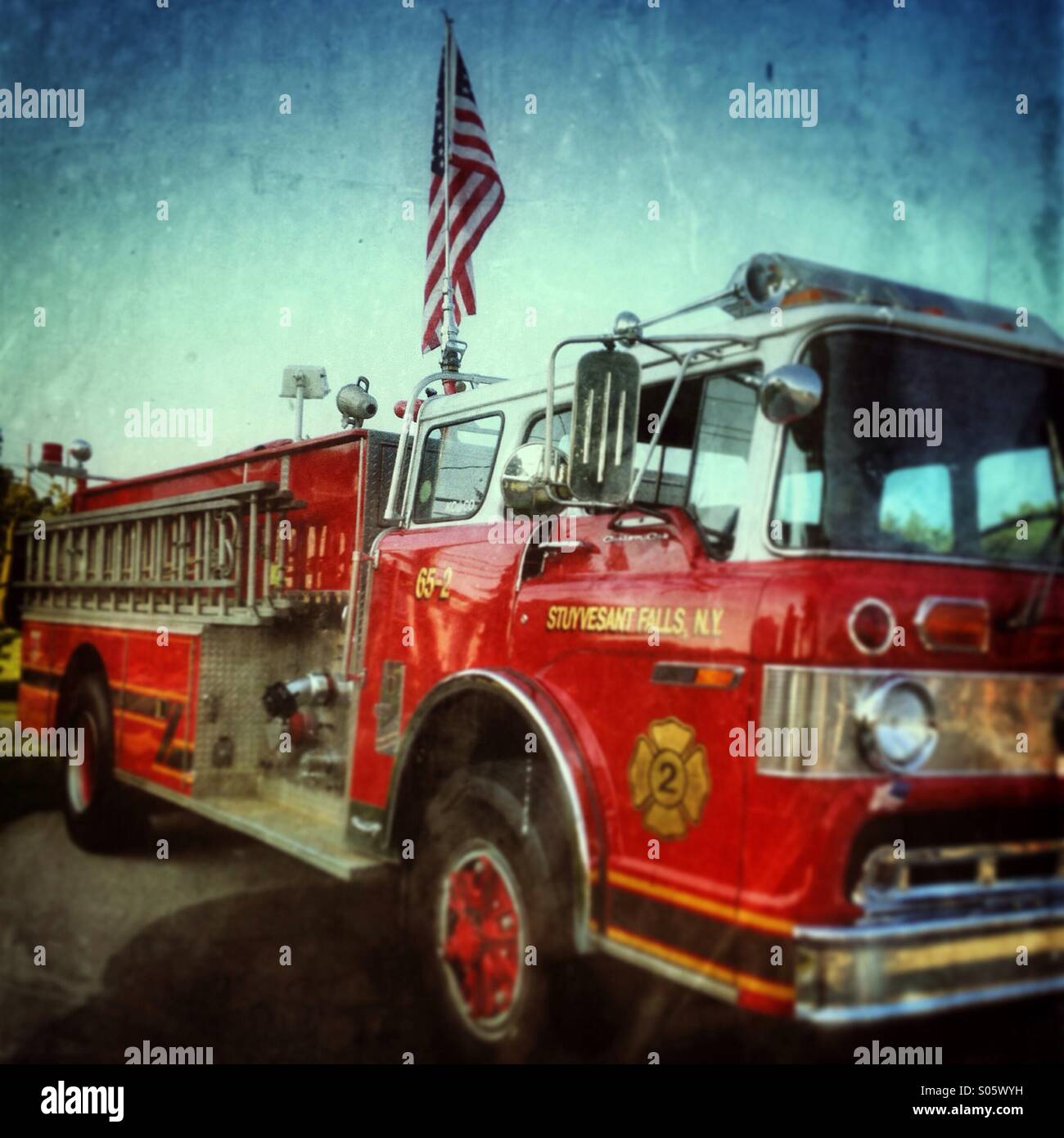 Vintage fire truck. Stock Photo