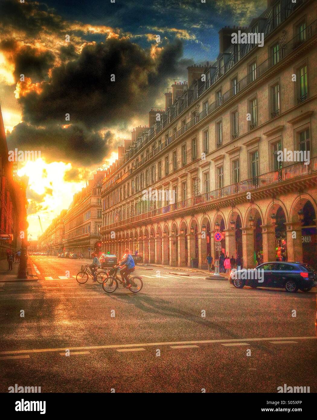 Paris sunset - Smartphone Captured Stock Image