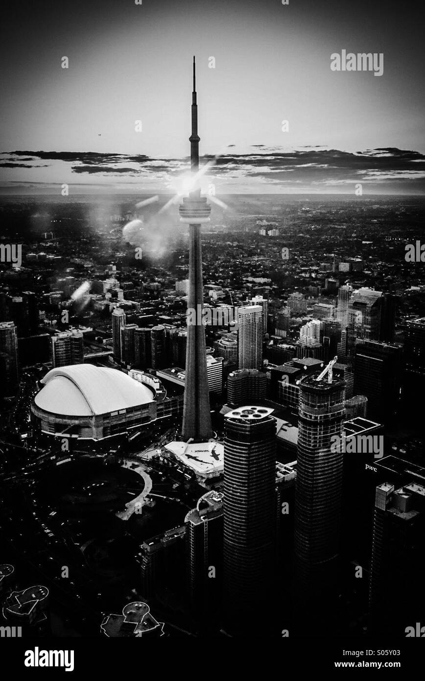 Black & White Toronto skyline, Canada Stock Photo