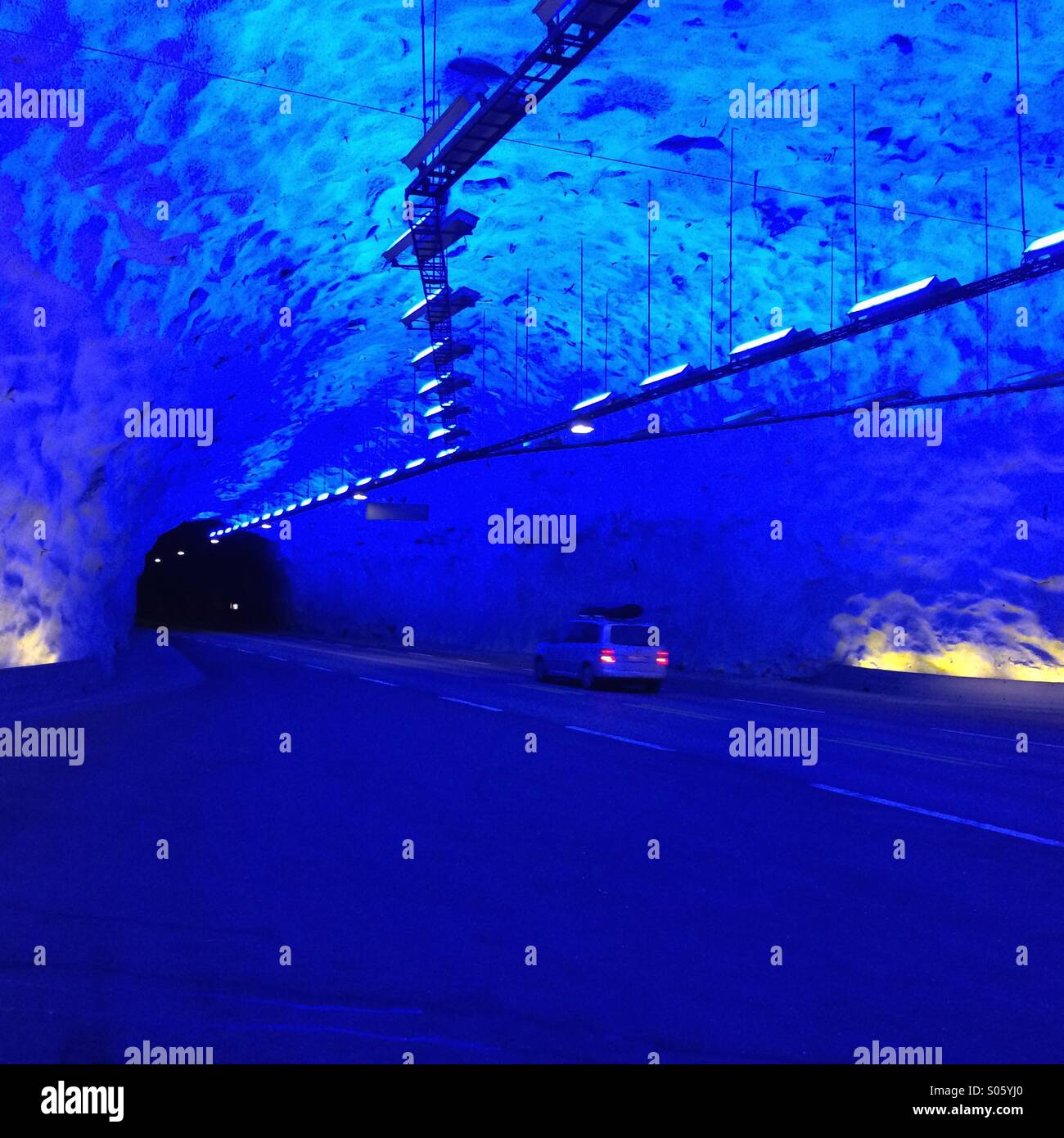 Lærdal Tunnel, Norway. Longest tunnel in the world Stock Photo Alamy