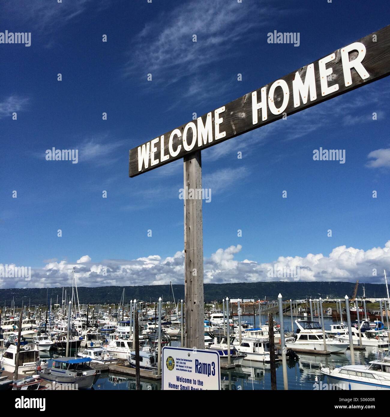 Homer Alaska marina - Smartphone Captured Stock Image