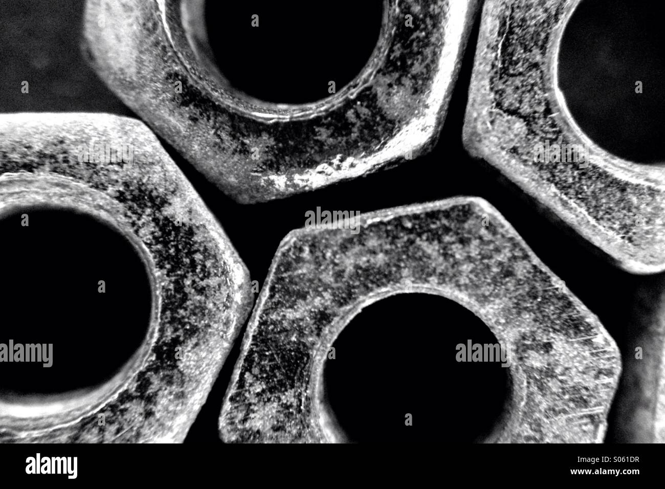 Hexagonal nuts - Smartphone Captured Stock Image