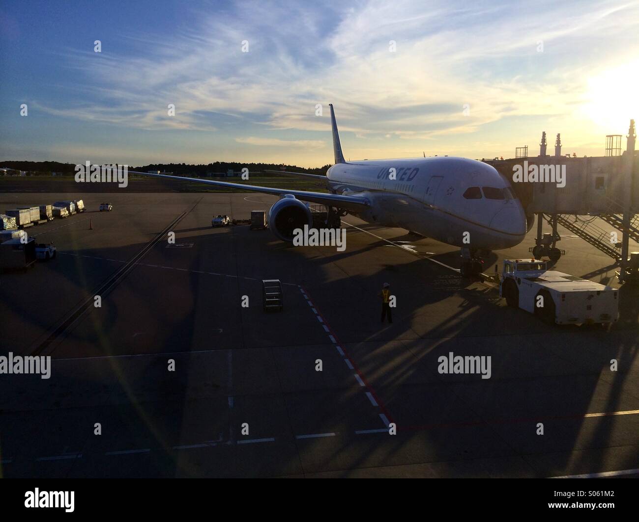 Airplane Boarding Stock Photo