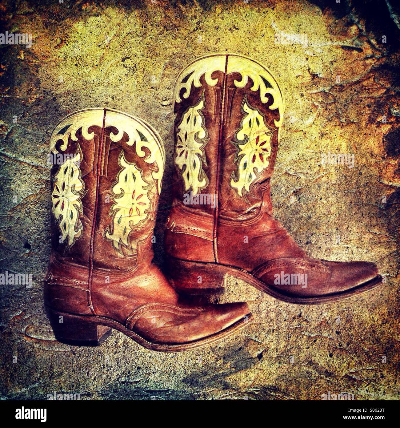Vintage Cowboy Boots High Resolution Stock Photography and Images - Alamy
