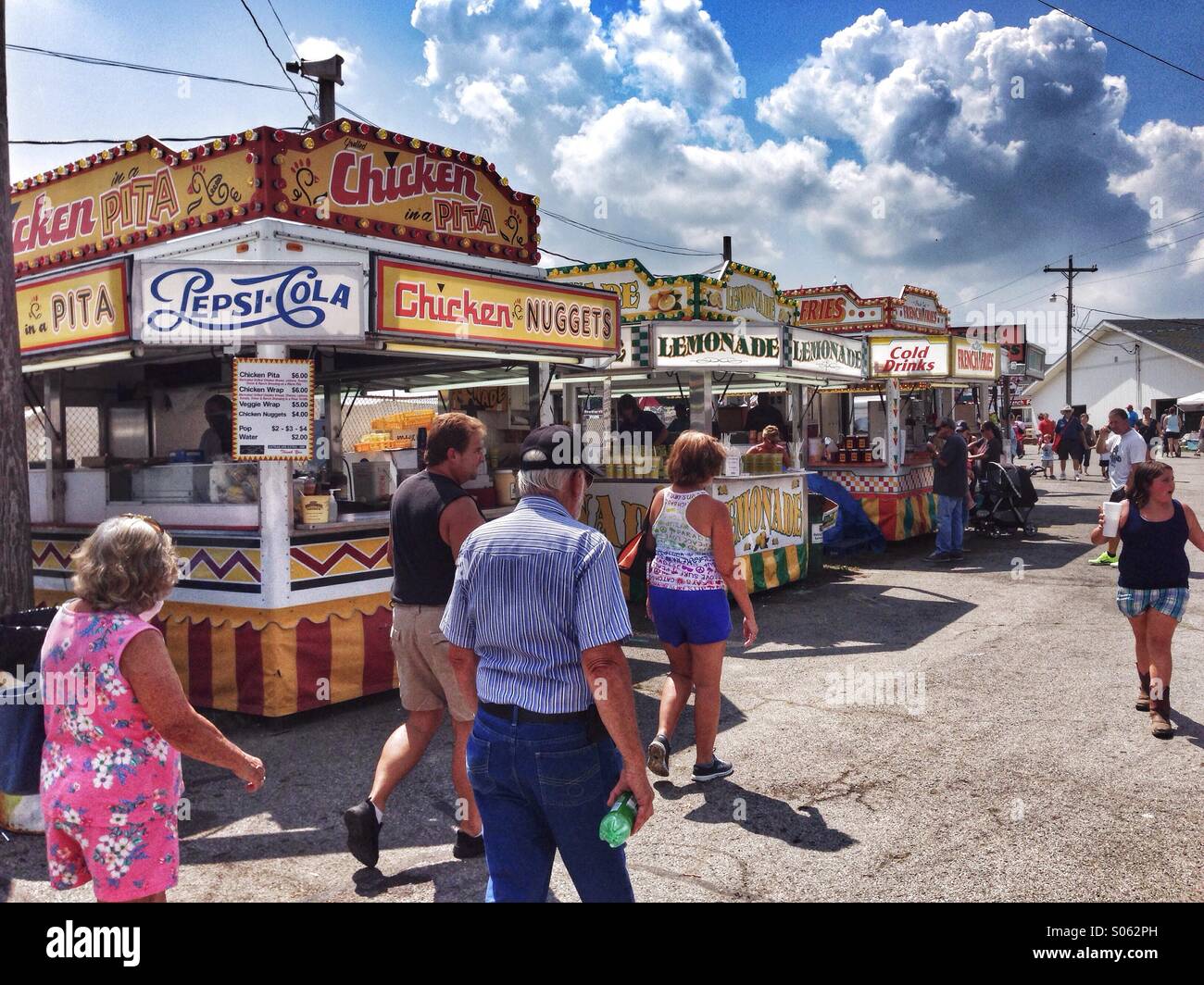 Fair goers at the Lorain county fair in ohio. - Smartphone Captured Stock Image