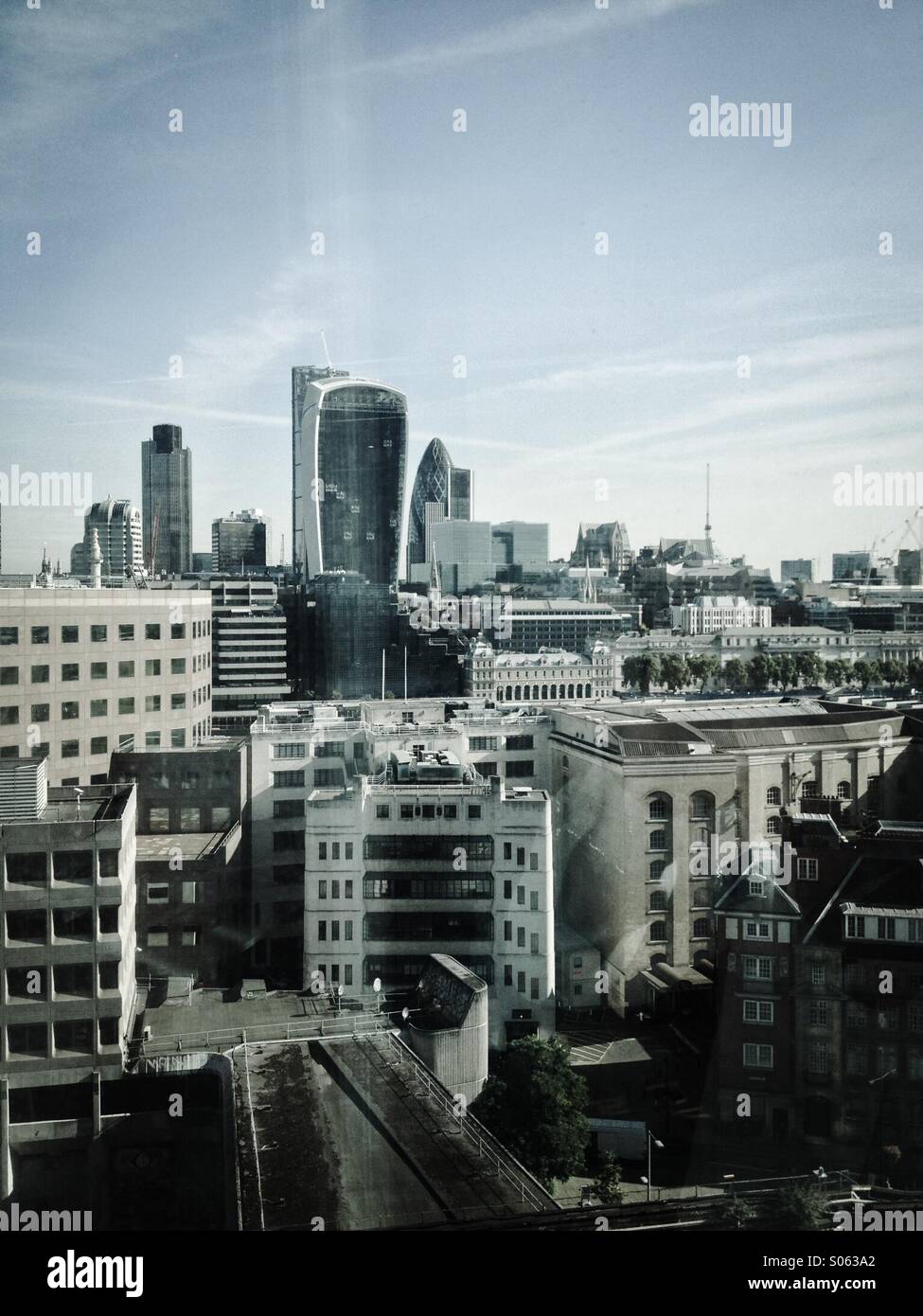 East London skyline - Smartphone Captured Stock Image