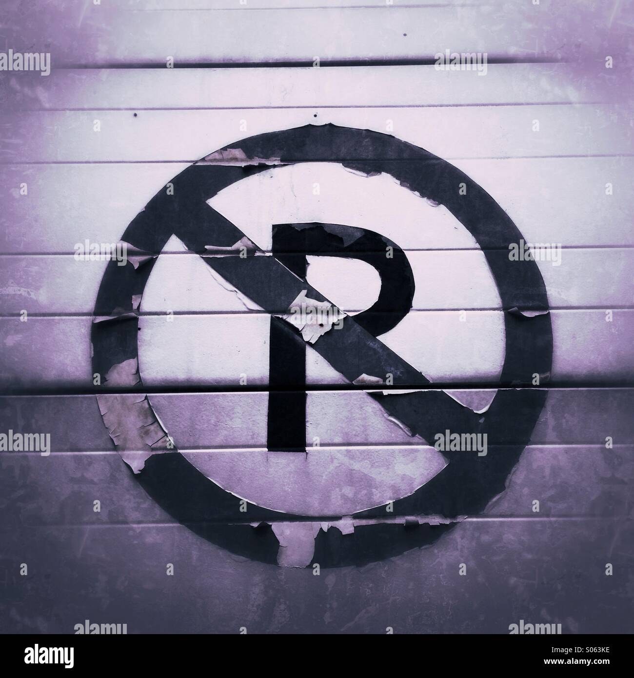 No parking - Smartphone Captured Stock Image