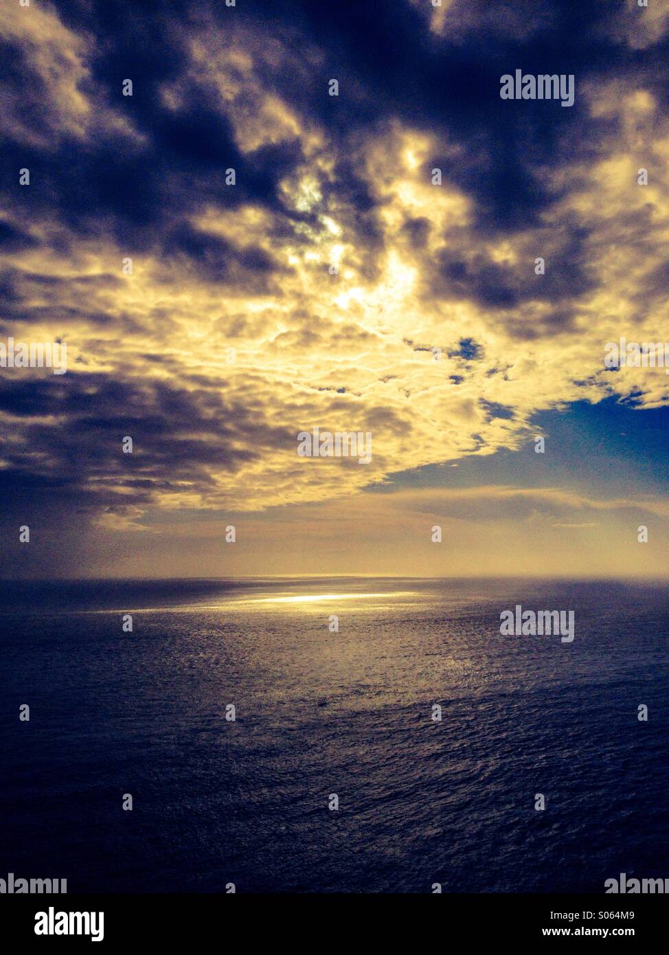 Evening light over ocean - Smartphone Captured Stock Image