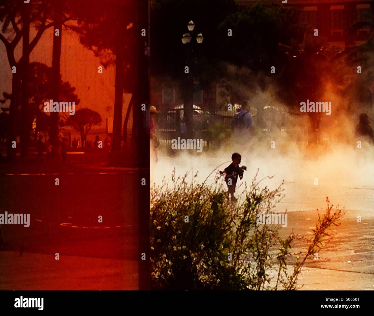 Fire and smoke - Smartphone Captured Stock Image