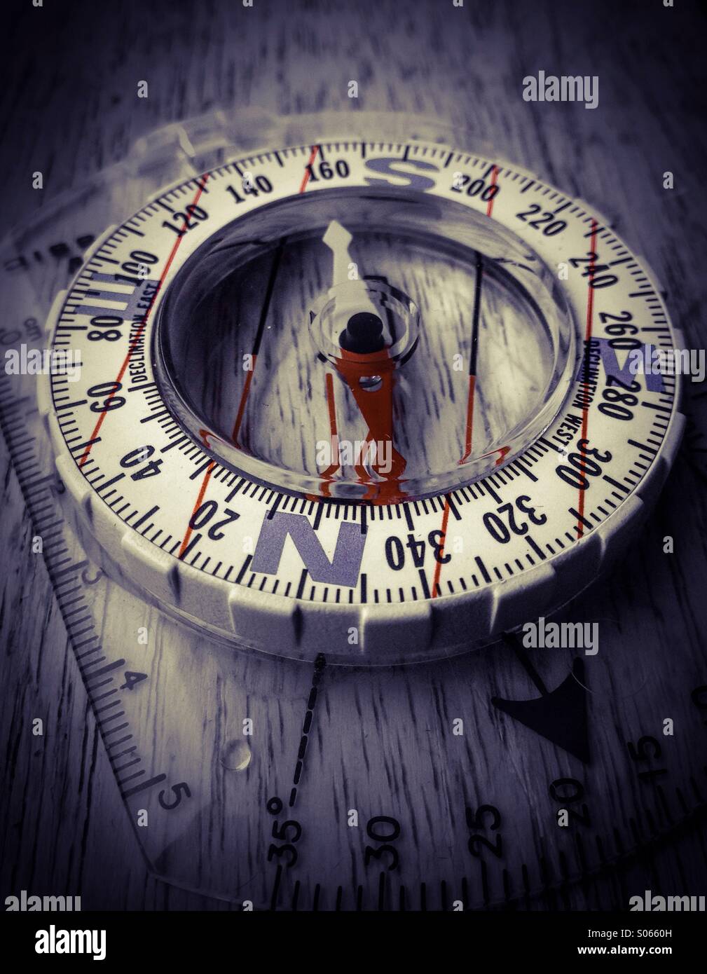 Navigational Compass - Smartphone Captured Stock Image