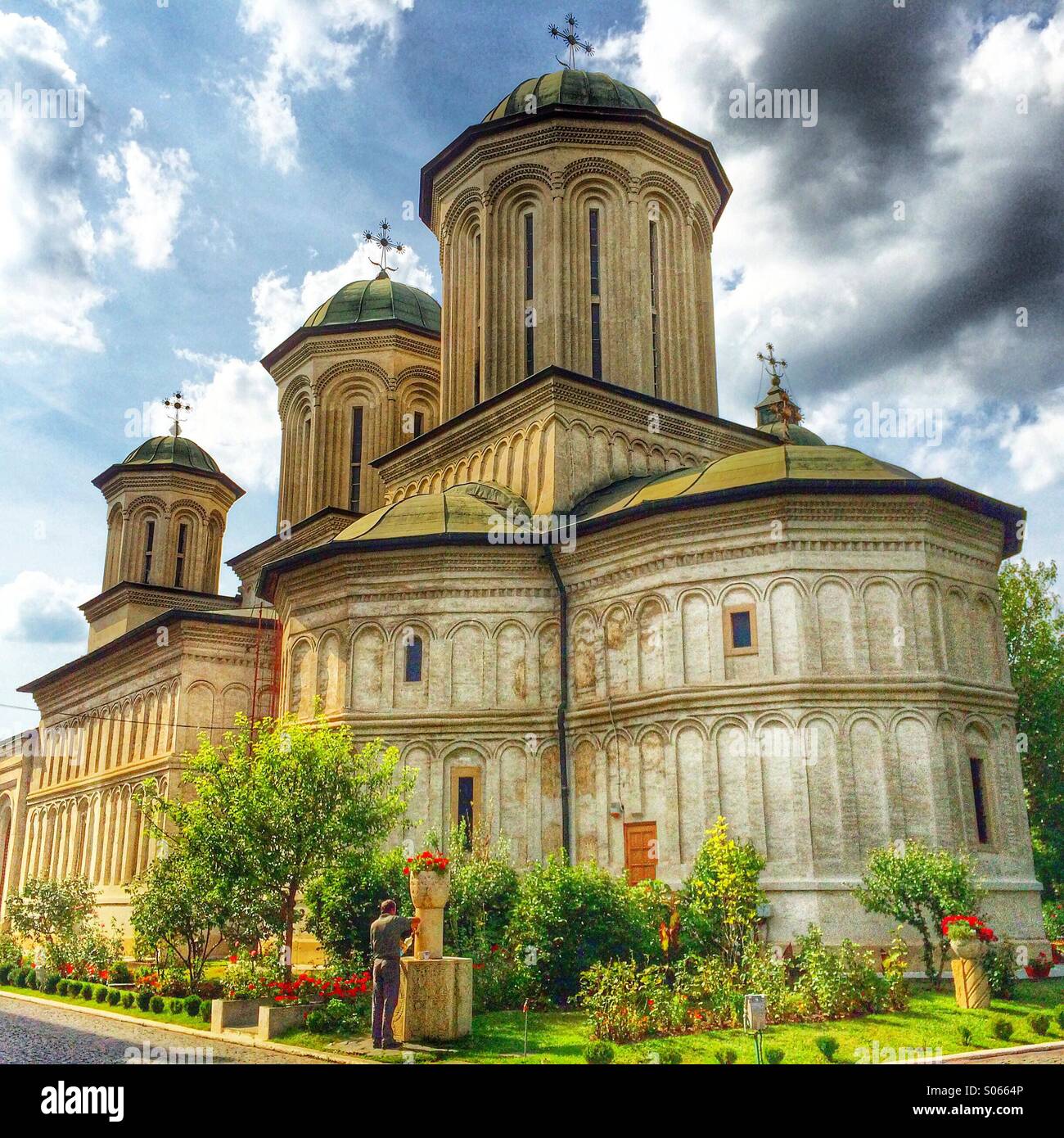 Radu Voda Monastery ( 1568-1577 ) was founded by Alexandru II Mircea, Bucharest, Romania - Smartphone Captured Stock Image