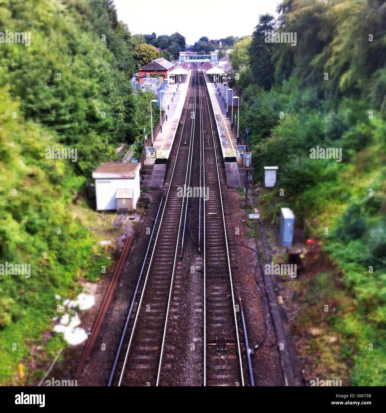 Winchester train station, Hampshire, England. Stock Photo