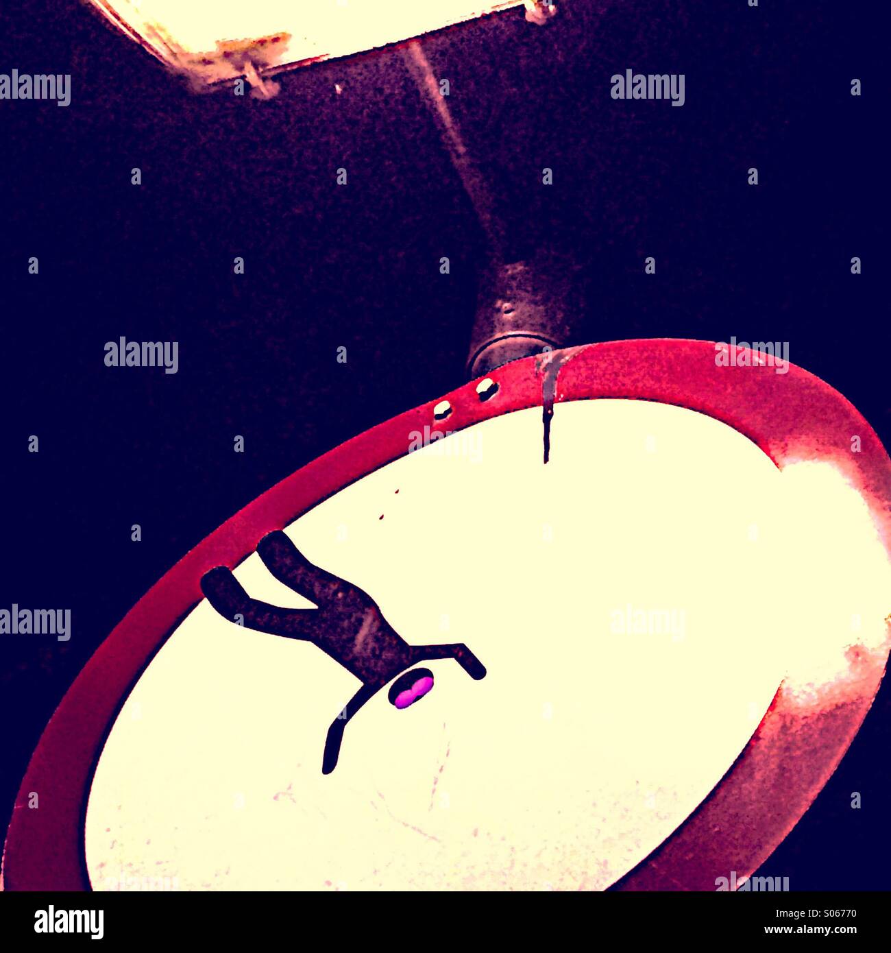 Upside down figure - Smartphone Captured Stock Image