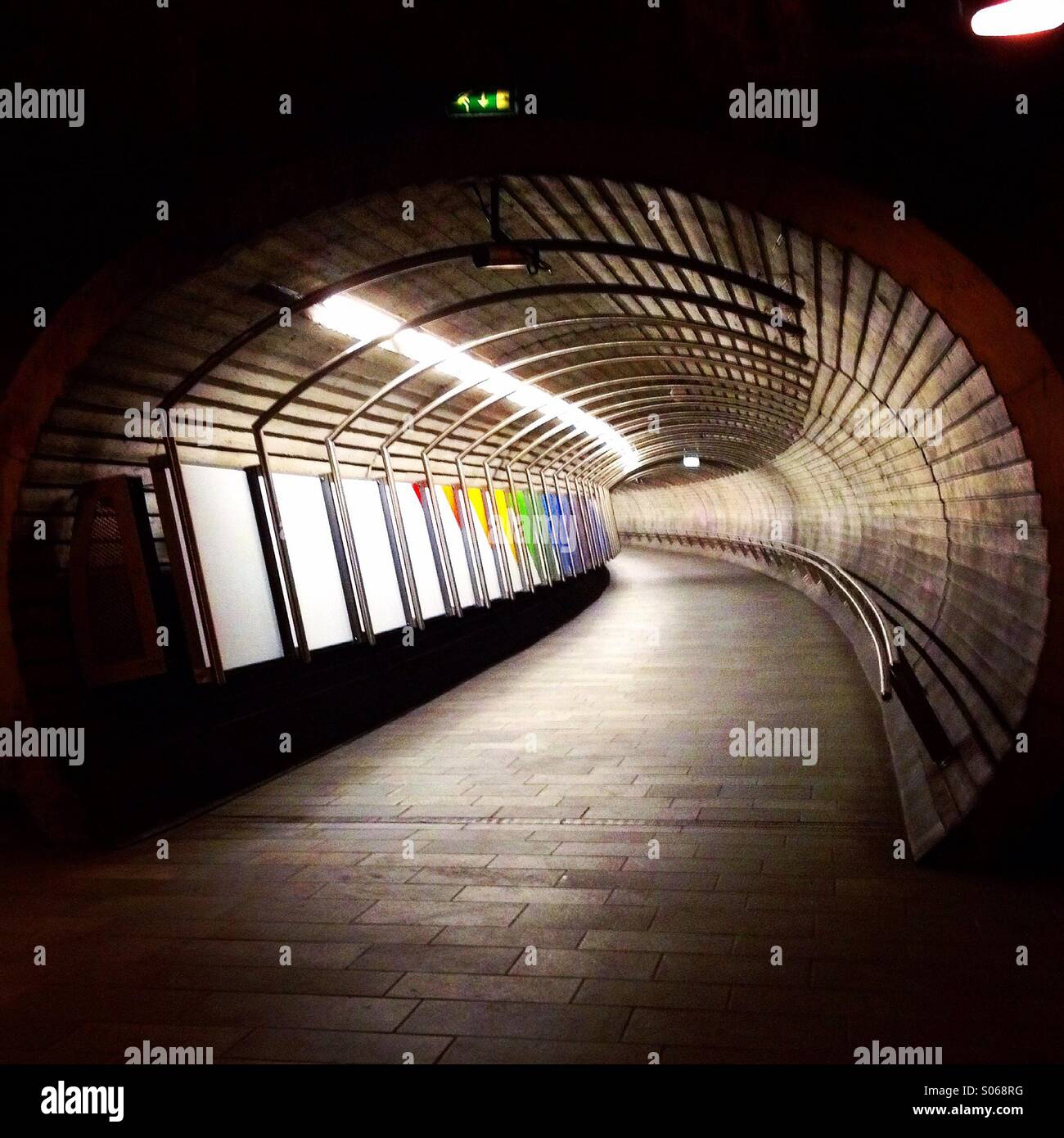 Tunnel underground walkway Stock Photo Alamy
