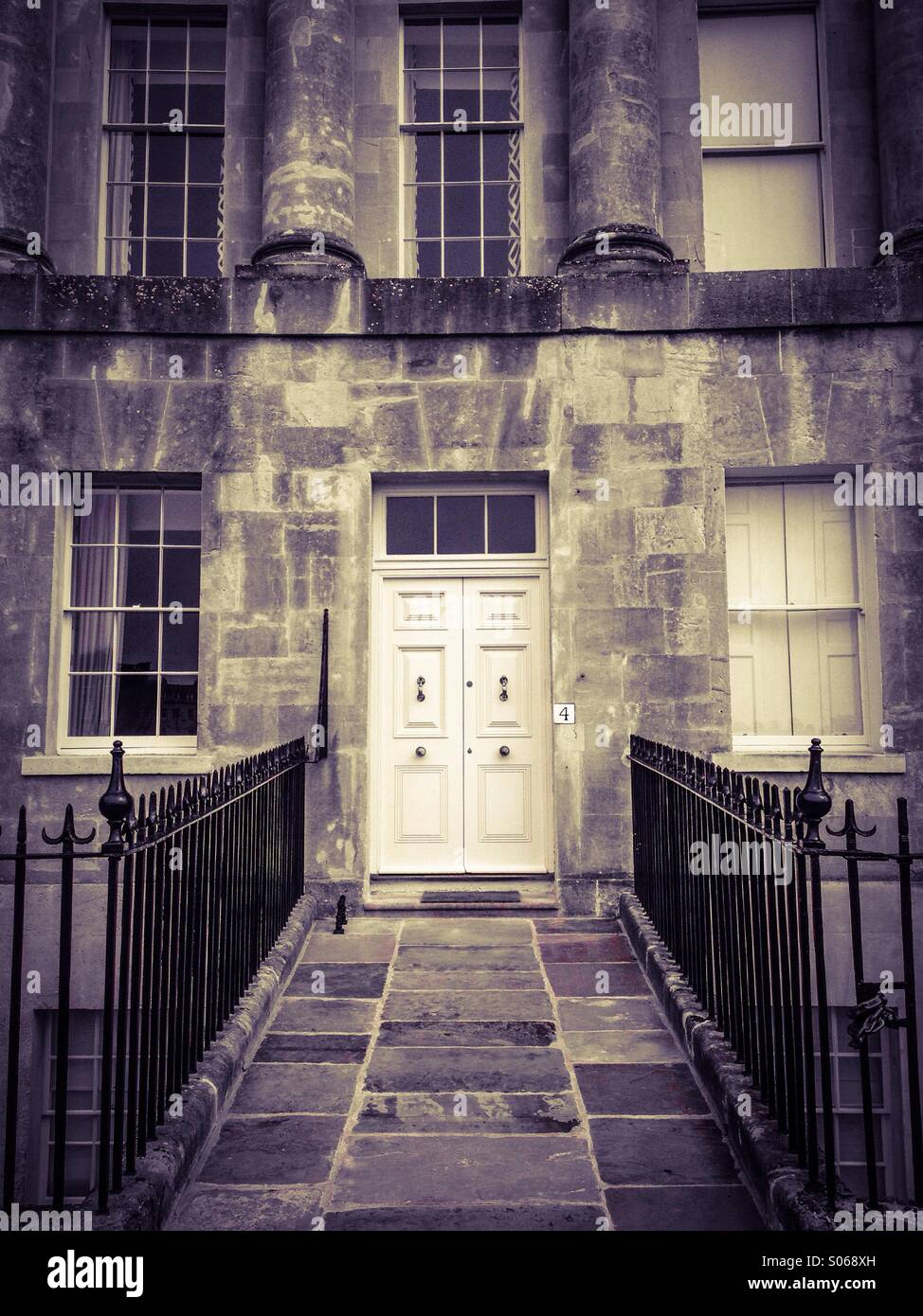 Georgian House, Bath, Wiltshire, England, UK - Smartphone Captured Stock Image