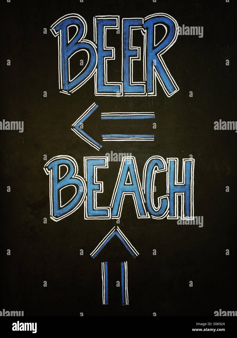 Chalk sign along sidewalk in Santa Barbara, California Stock Photo - Alamy