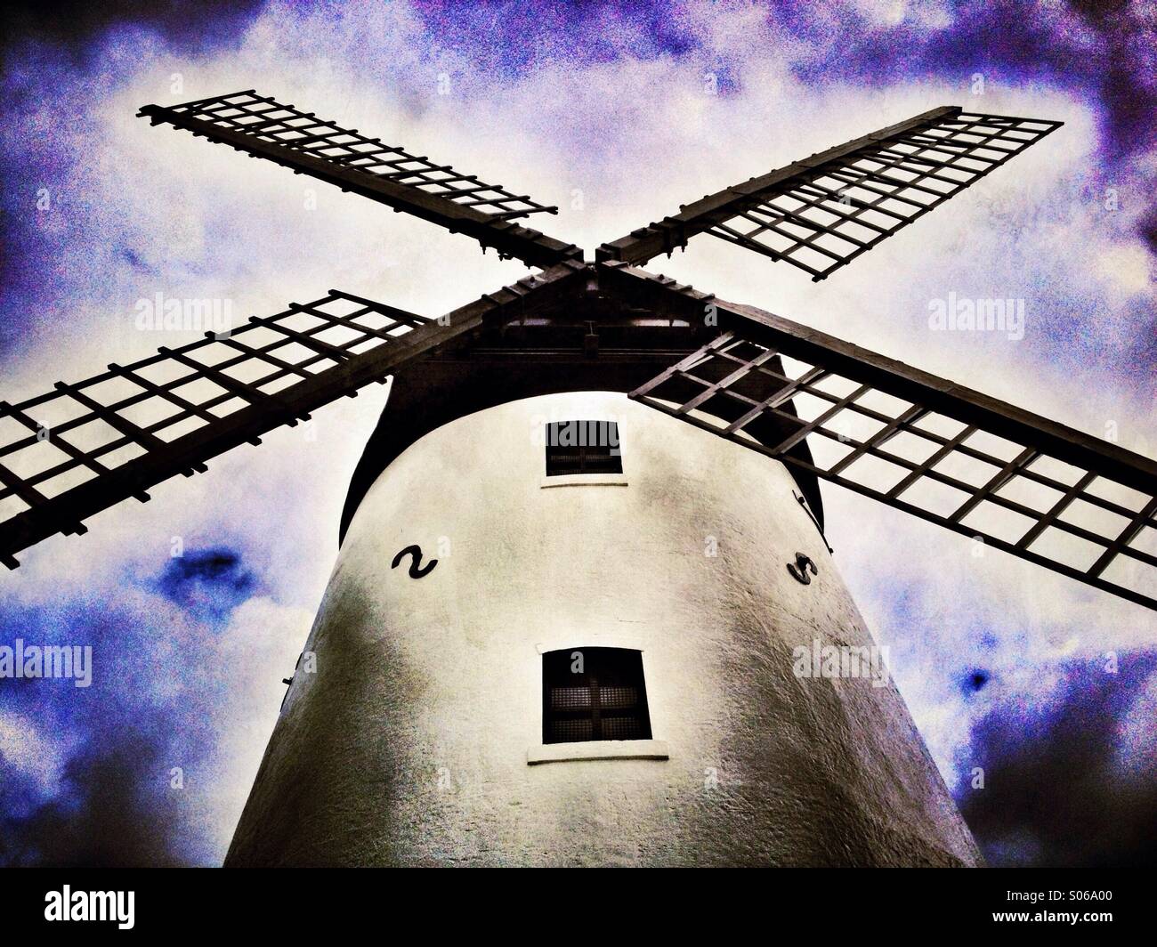 Looking up at Lytham windmill - Smartphone Captured Stock Image