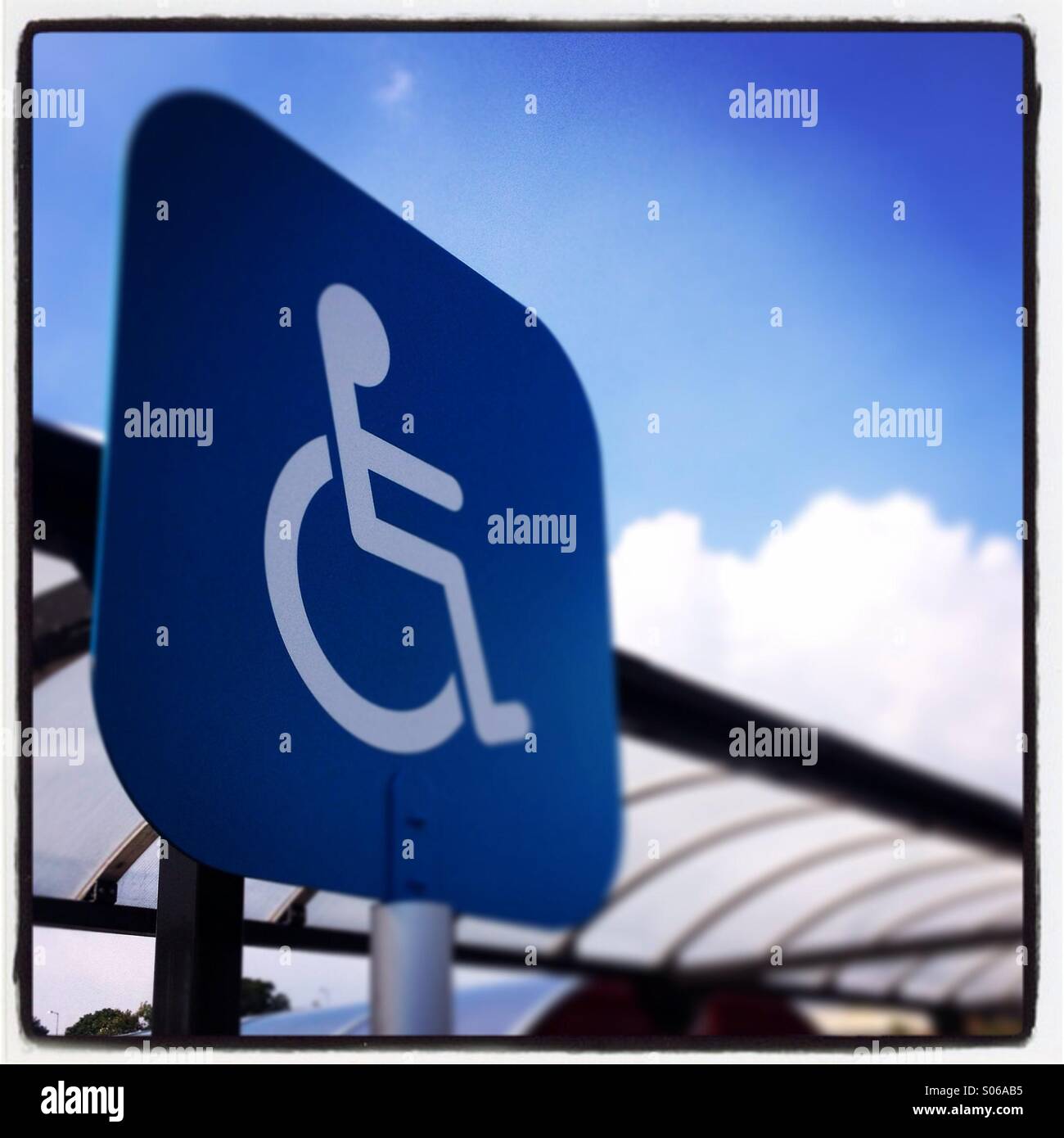 Disabled parking sign, uk Stock Photo Alamy