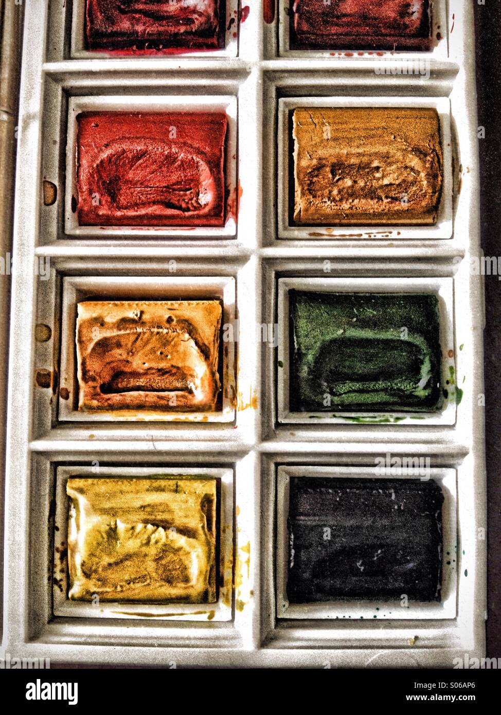 Set of artists paints - Smartphone Captured Stock Image