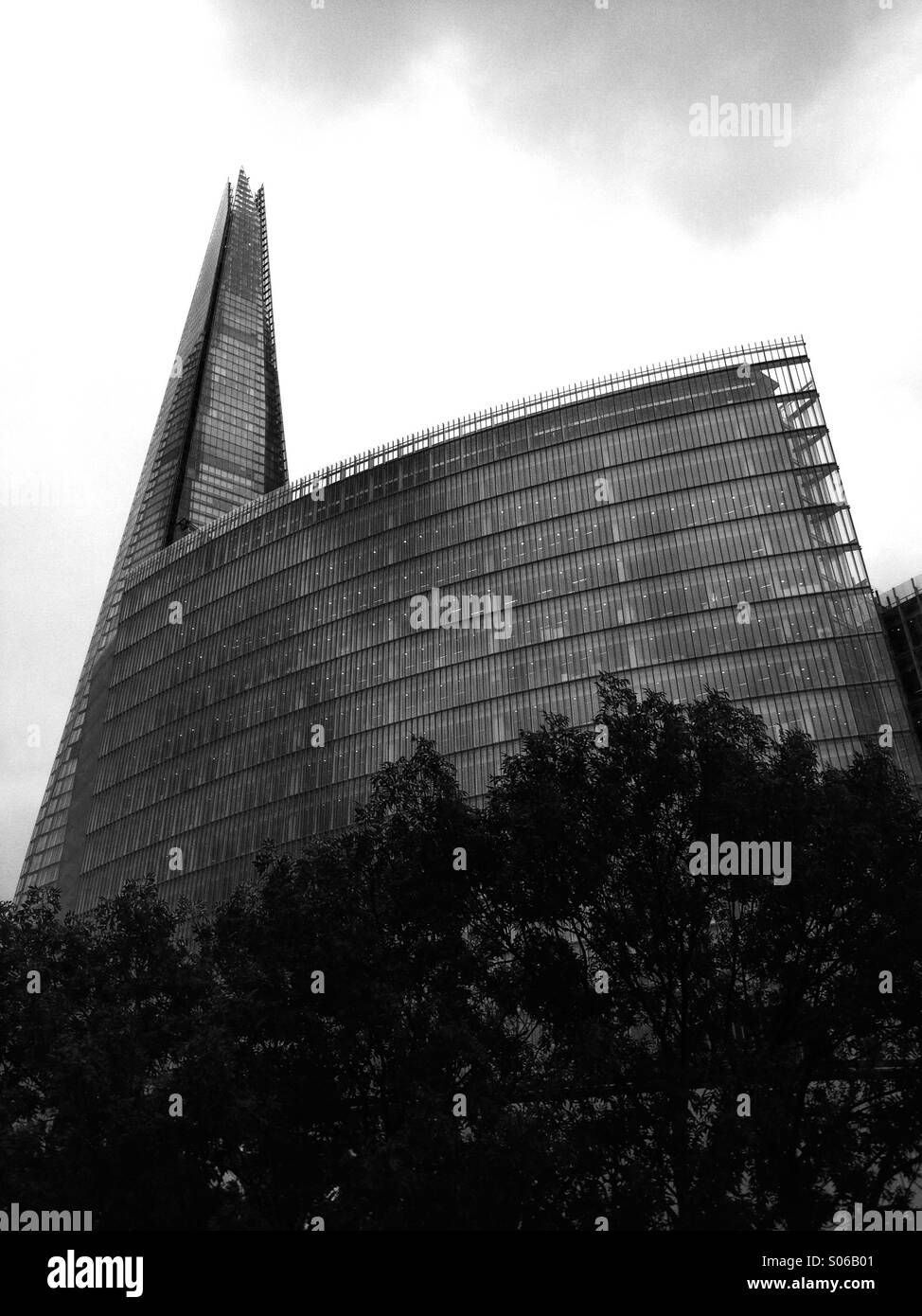 The shard and the News Building in London Stock Photo