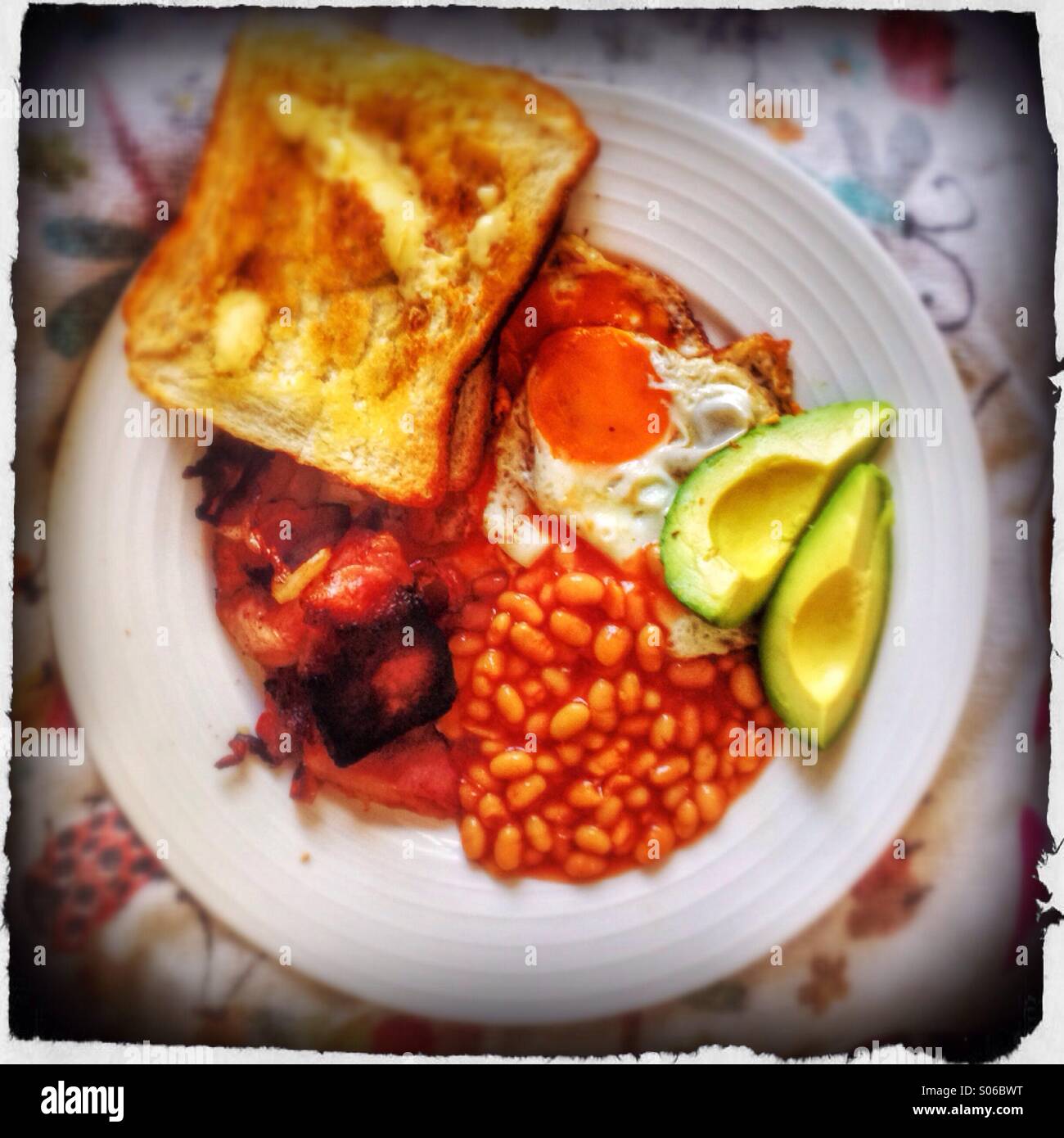 Breakfast plate. - Smartphone Captured Stock Image