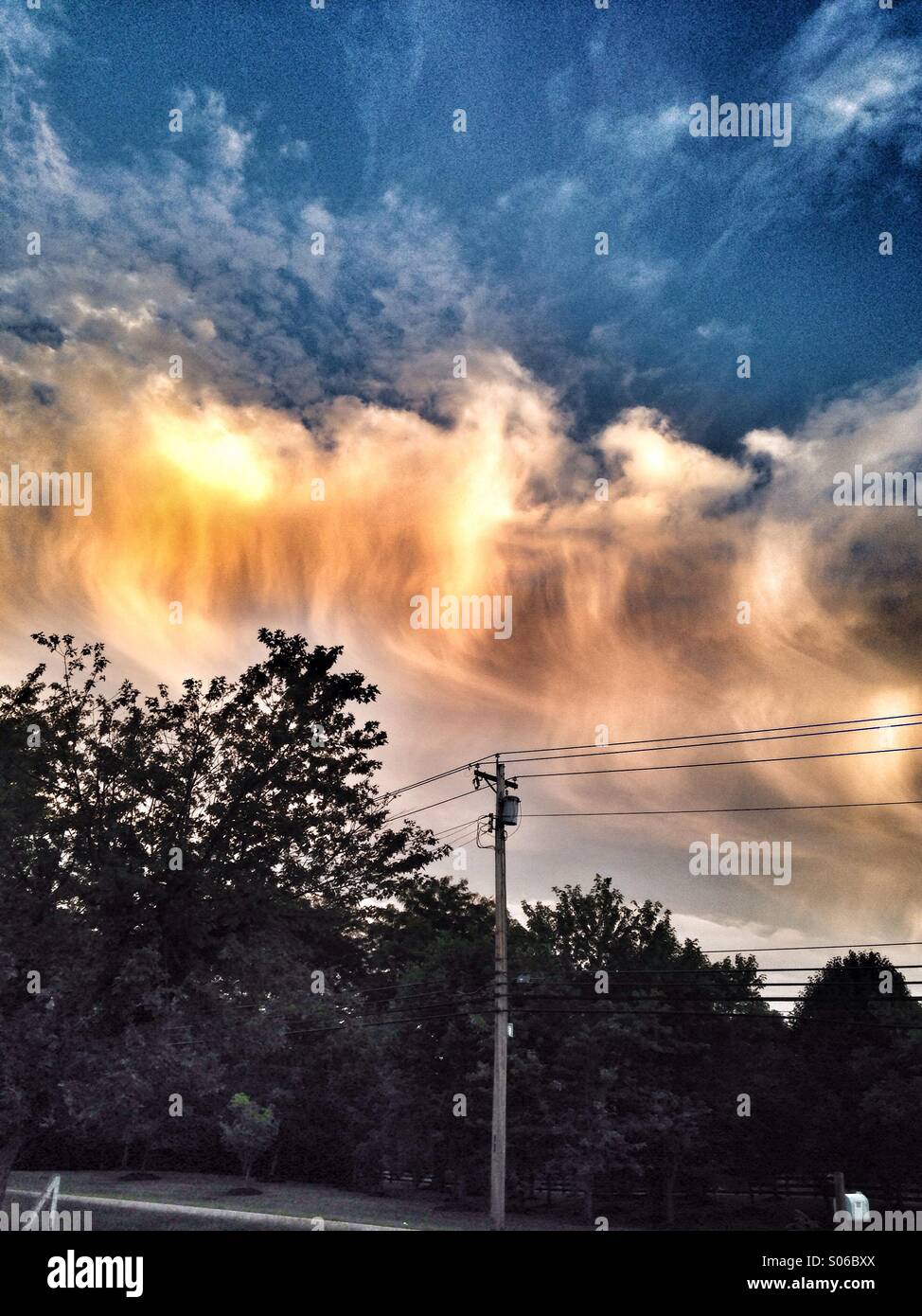 Colorful clouds. - Smartphone Captured Stock Image