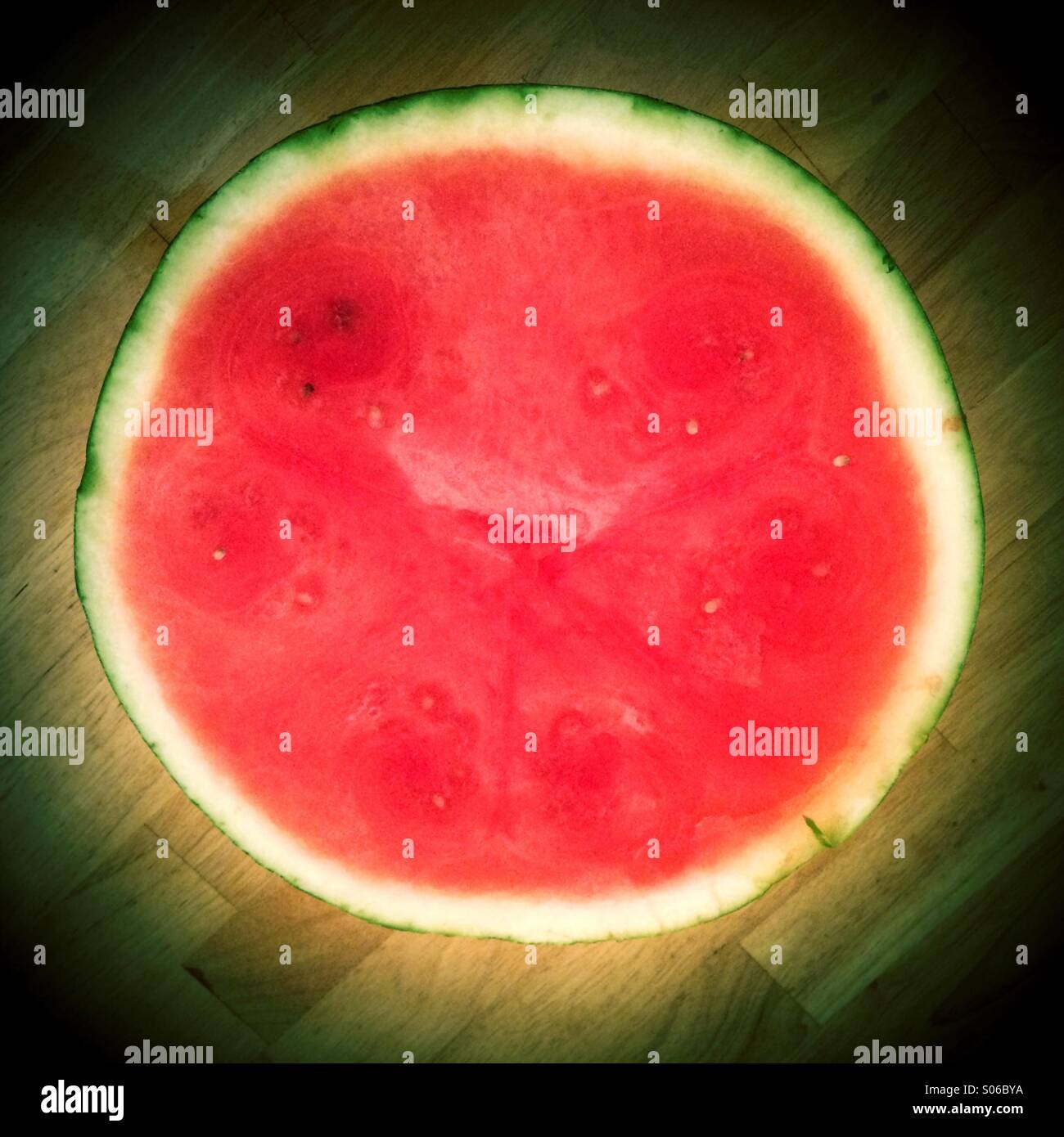 Half a seedless watermelon. Stock Photo