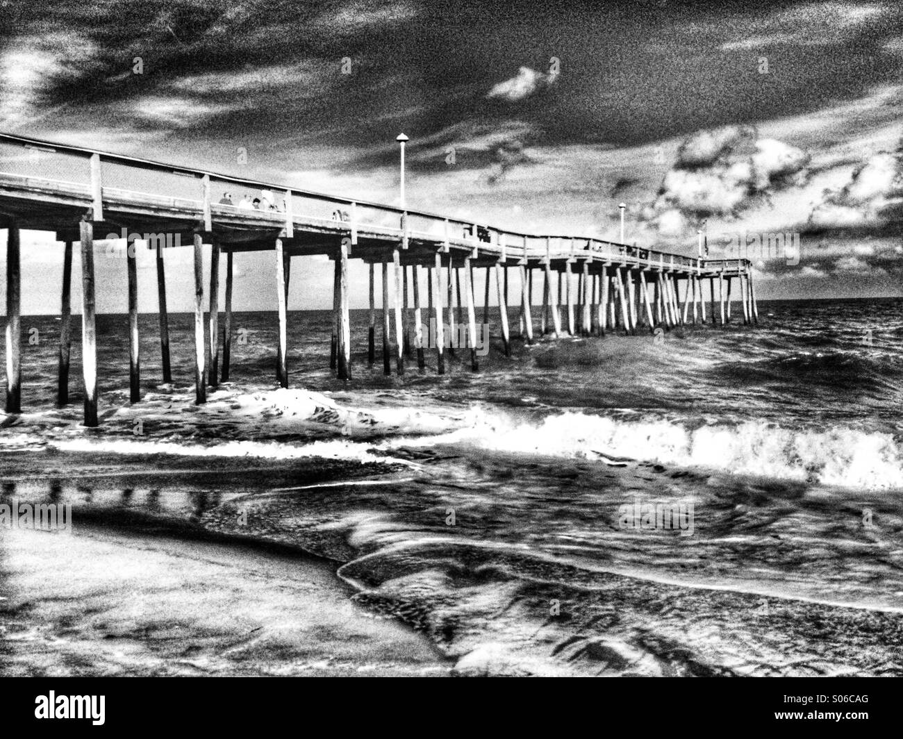 Pier in the Ocean - Smartphone Captured Stock Image
