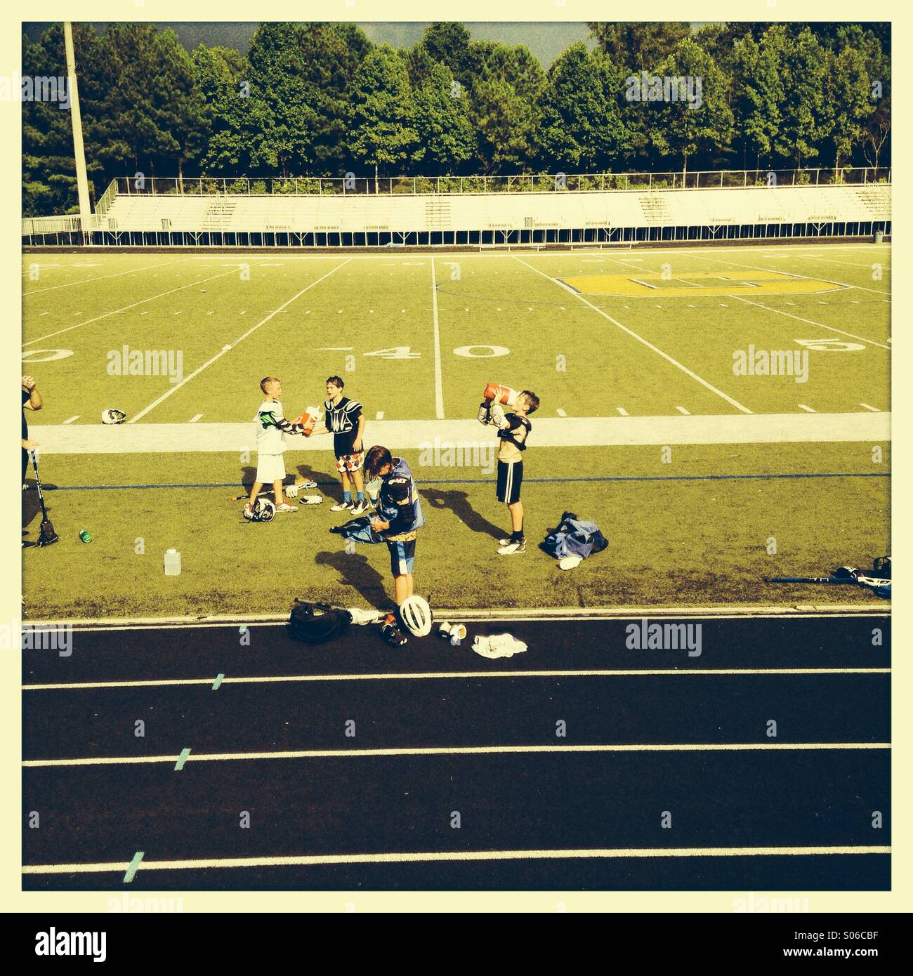 Kids lacrosse practice in alpharetta , USA Stock Photo Alamy