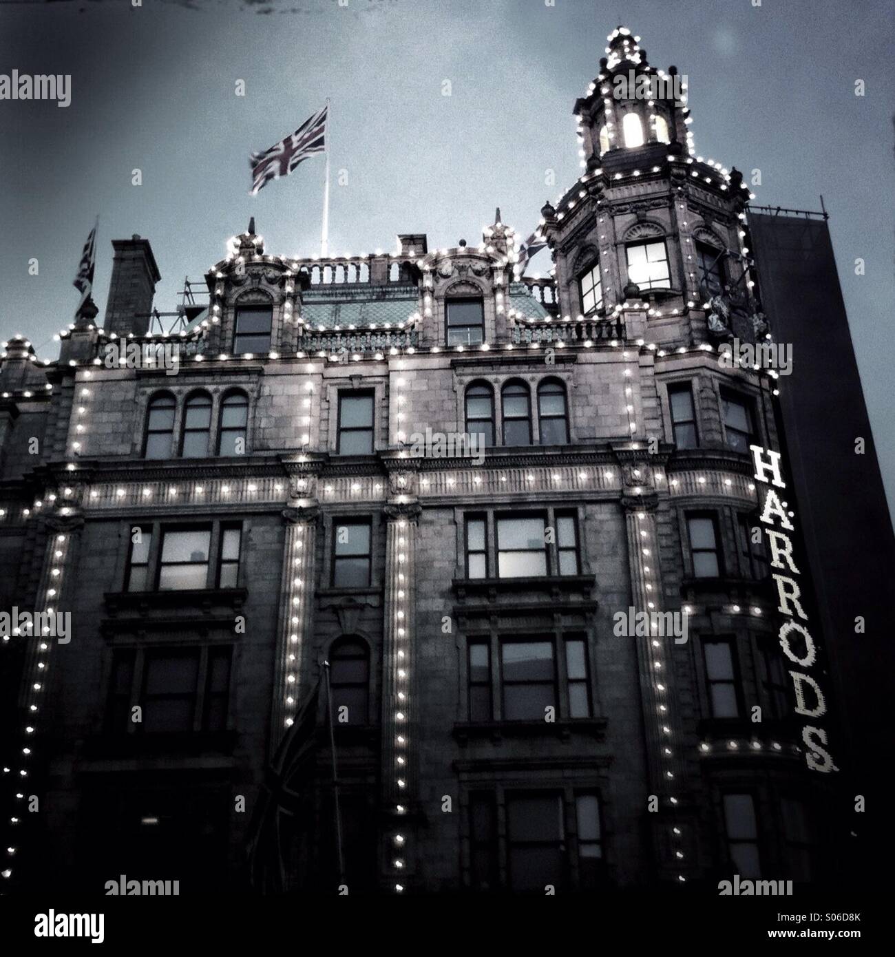 Harrods department store from outside. London England UK. - Smartphone Captured Stock Image