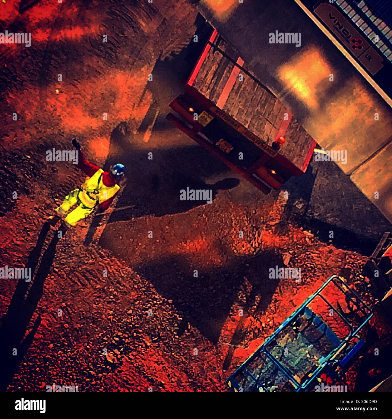 Directing operations - Smartphone Captured Stock Image