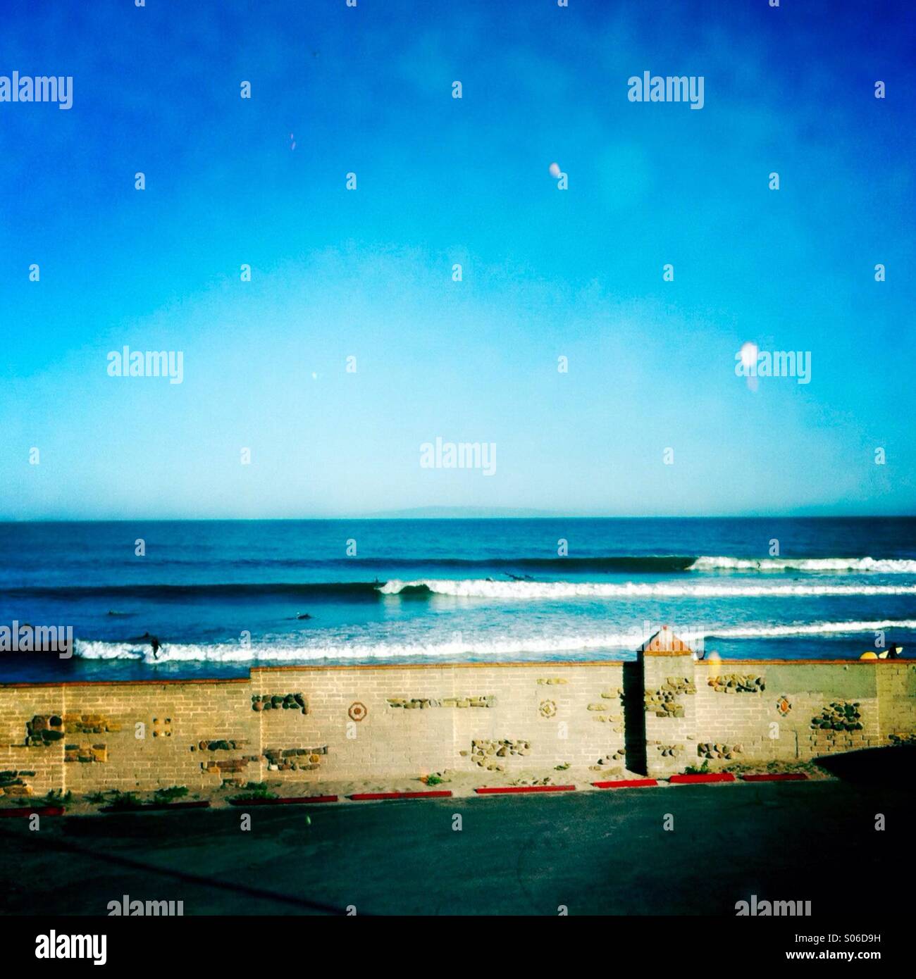 Surf Rider California Waves rolling in at Malibu surfrider beach. Malibu California USA Stock ...