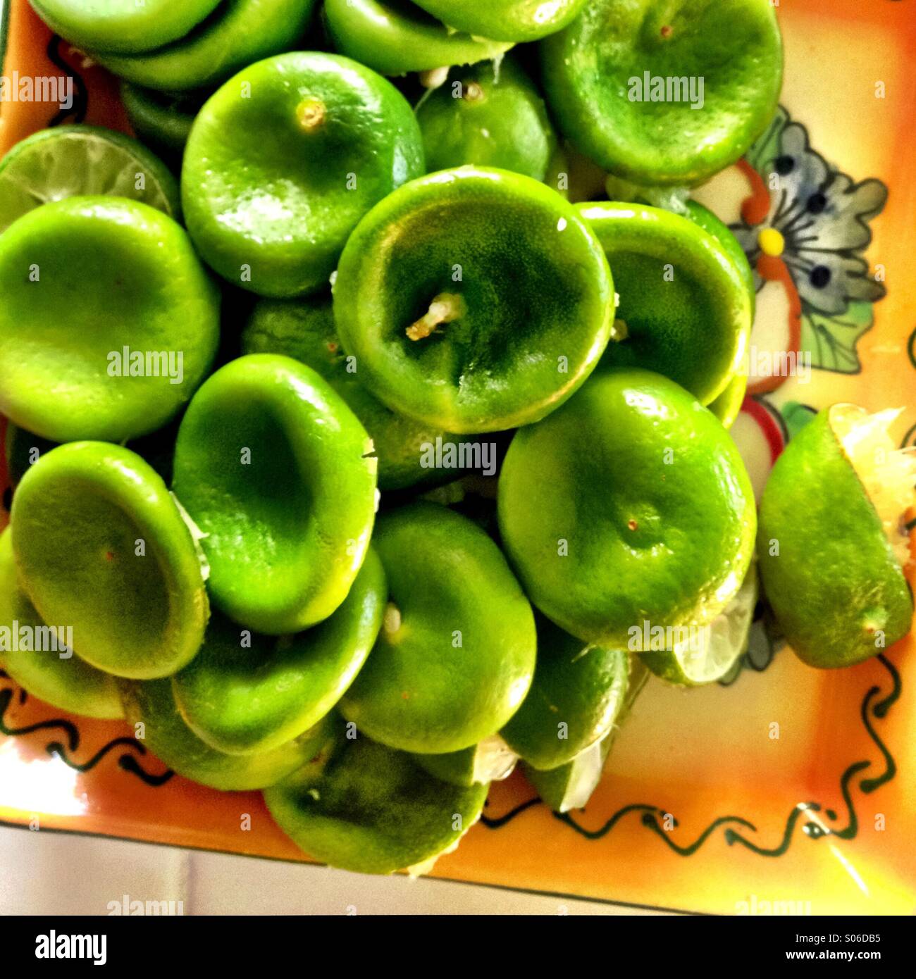 Limes, squeezed for fresh Margarita , Mexico Stock Photo Alamy