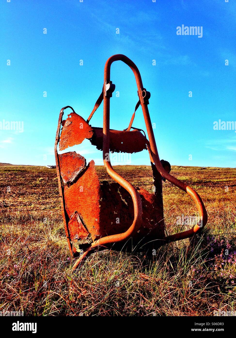 Old Rusty Wheelbarrow - Smartphone Captured Stock Image