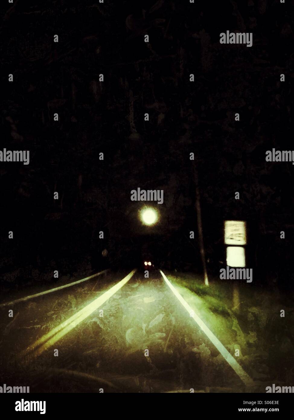 The road leading to the moon. - Smartphone Captured Stock Image