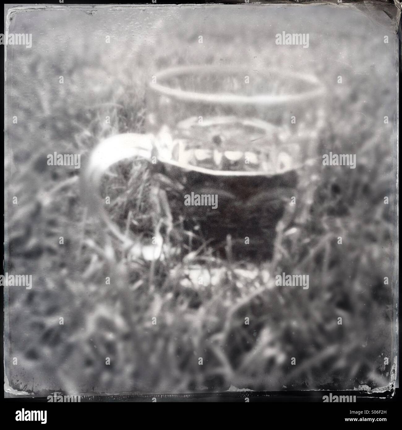 Beer on grass - Smartphone Captured Stock Image