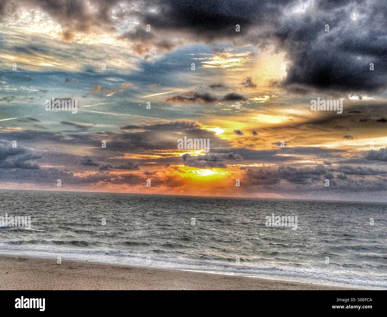 Sunrise over the Atlantic Ocean - Smartphone Captured Stock Image