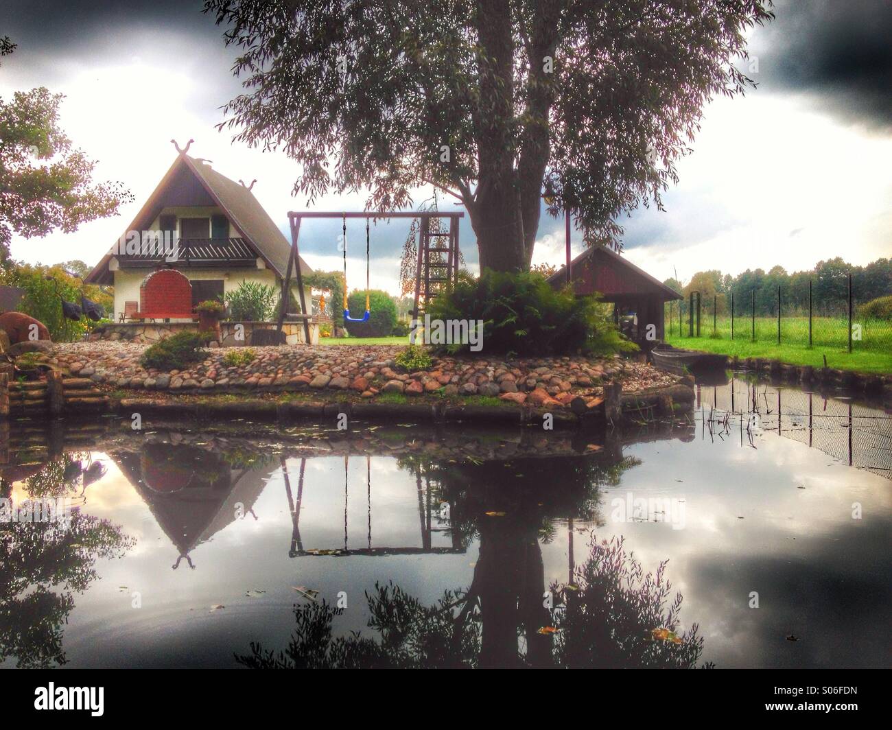 House in the Spreewald area, Brandenburg, Germany Stock Photo Alamy