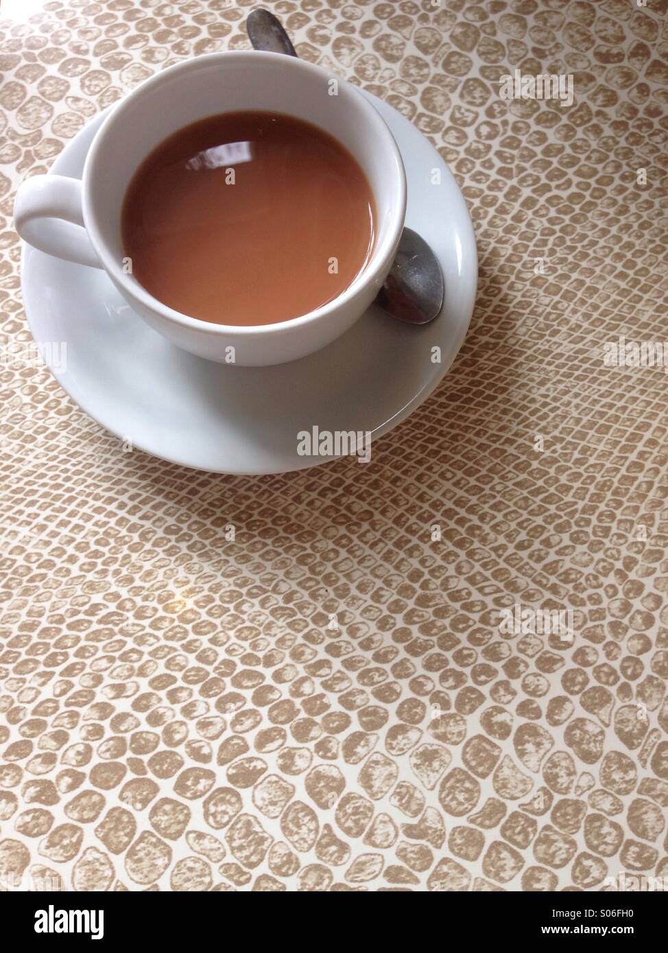 Teacup on table Stock Photo Alamy