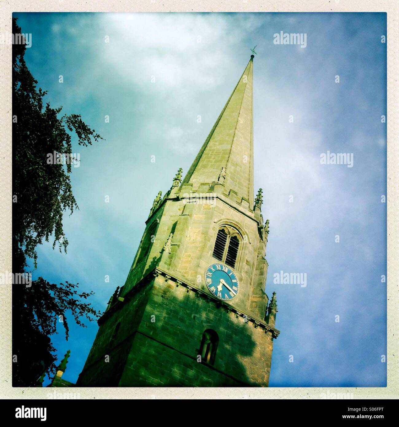 St Mary's church in Masham, North Yorkshire - Smartphone Captured Stock Image