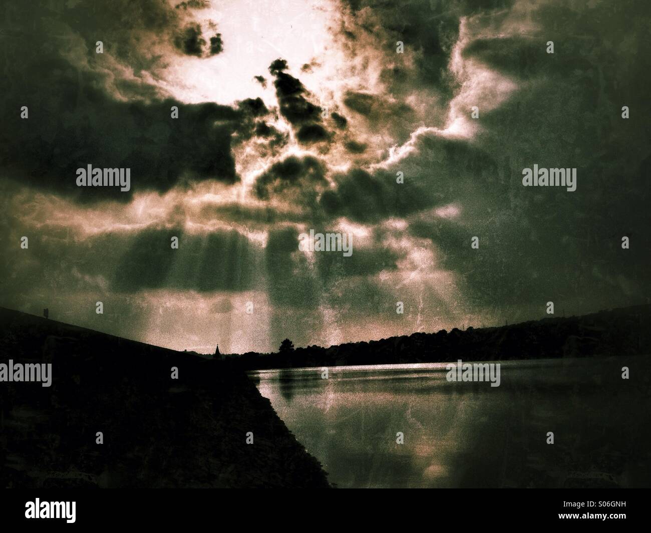 Sun rays - Smartphone Captured Stock Image