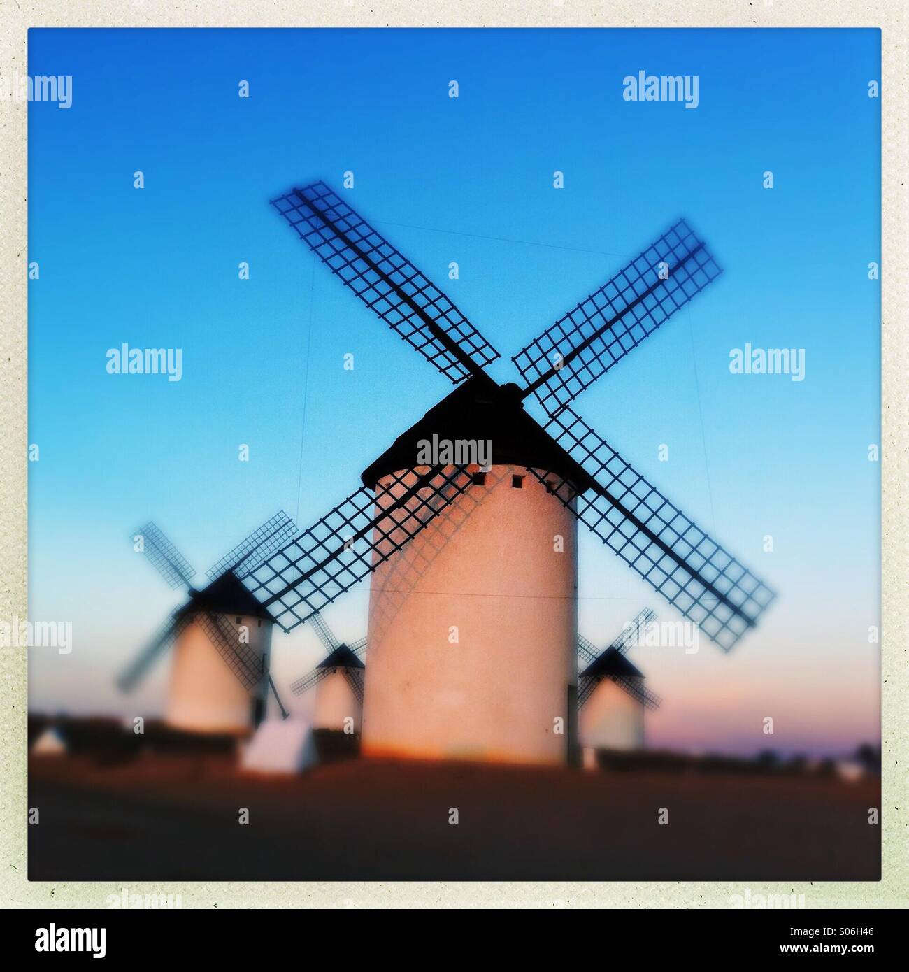 Windmills on La Paz hill - Smartphone Captured Stock Image
