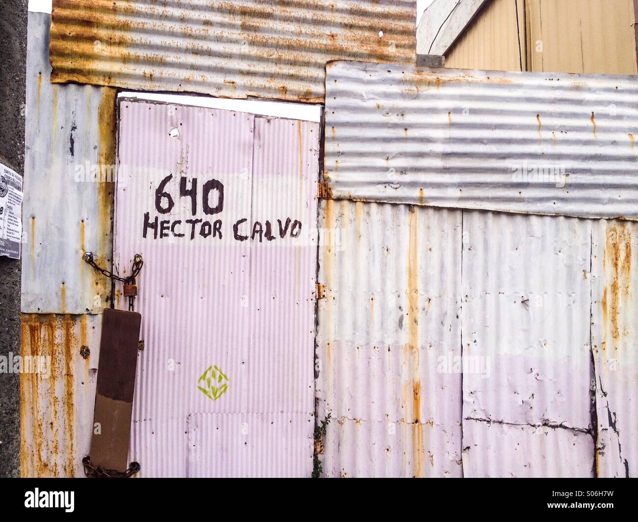 Home entrance in Valparaiso, Chile - Smartphone Captured Stock Image