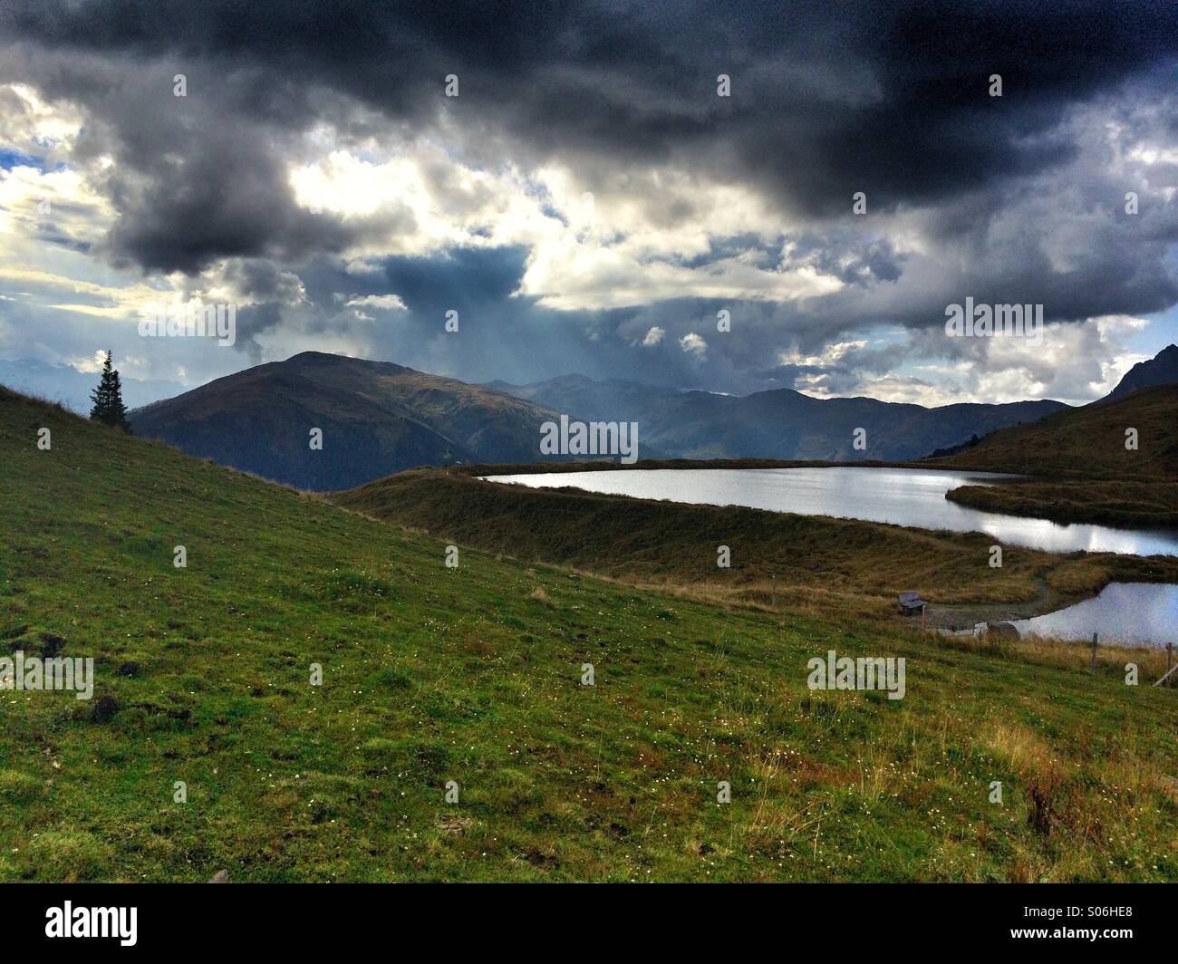 Autumn sunset in Kitzbuheler Alps,Austria - Smartphone Captured Stock Image