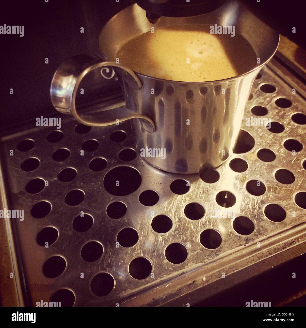 Fresh espresso coffee Stock Photo - Alamy