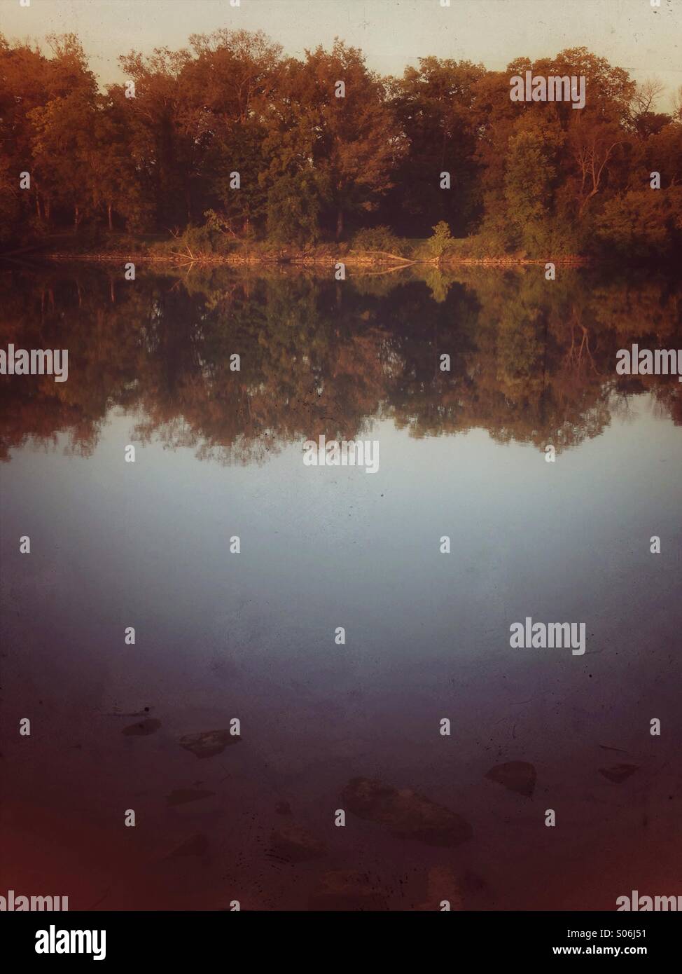 Serene river. - Smartphone Captured Stock Image