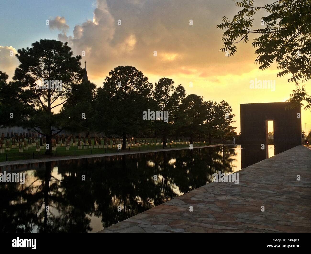 Oklahoma City National Memorial,  Oklahoma City, Oklahoma, USA - Smartphone Captured Stock Image