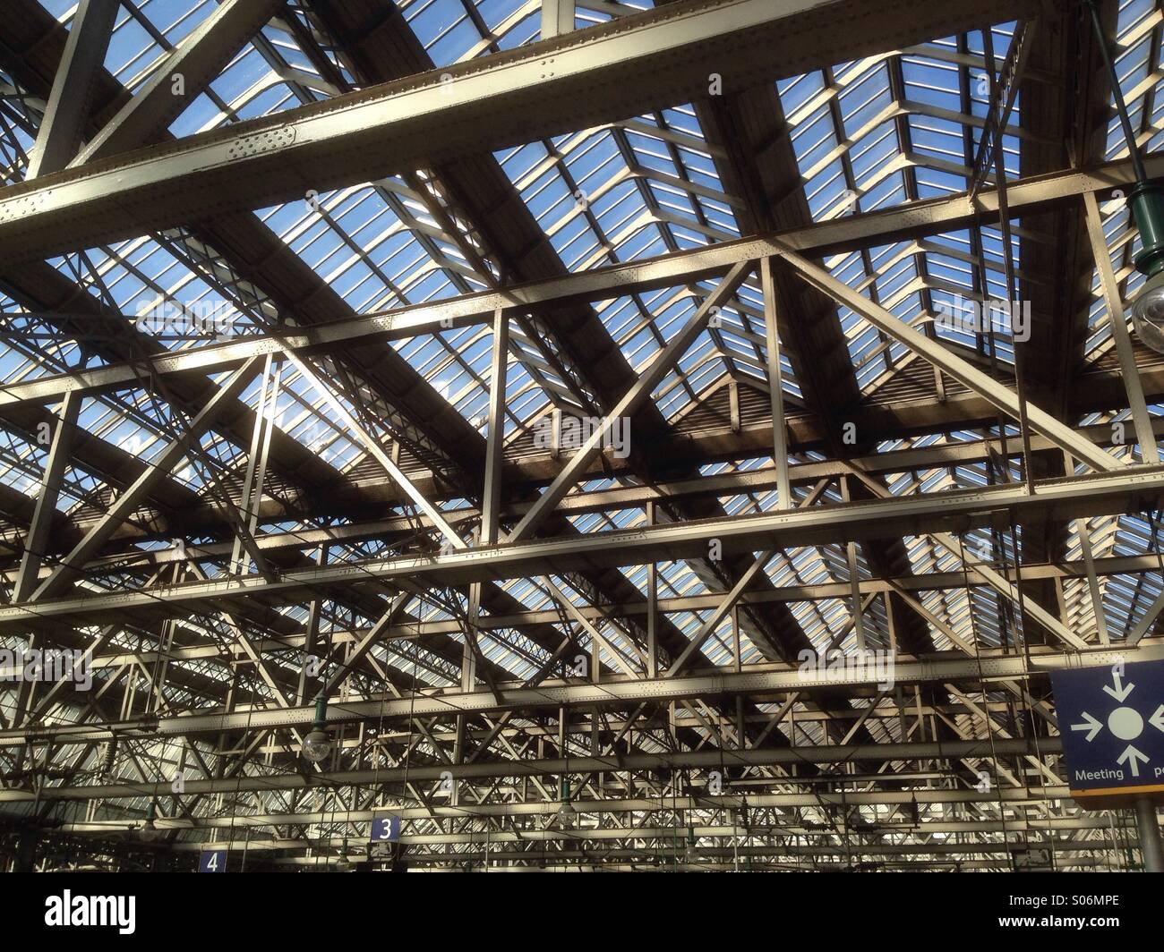 Victorian Station roof on a sunny day Stock Photo