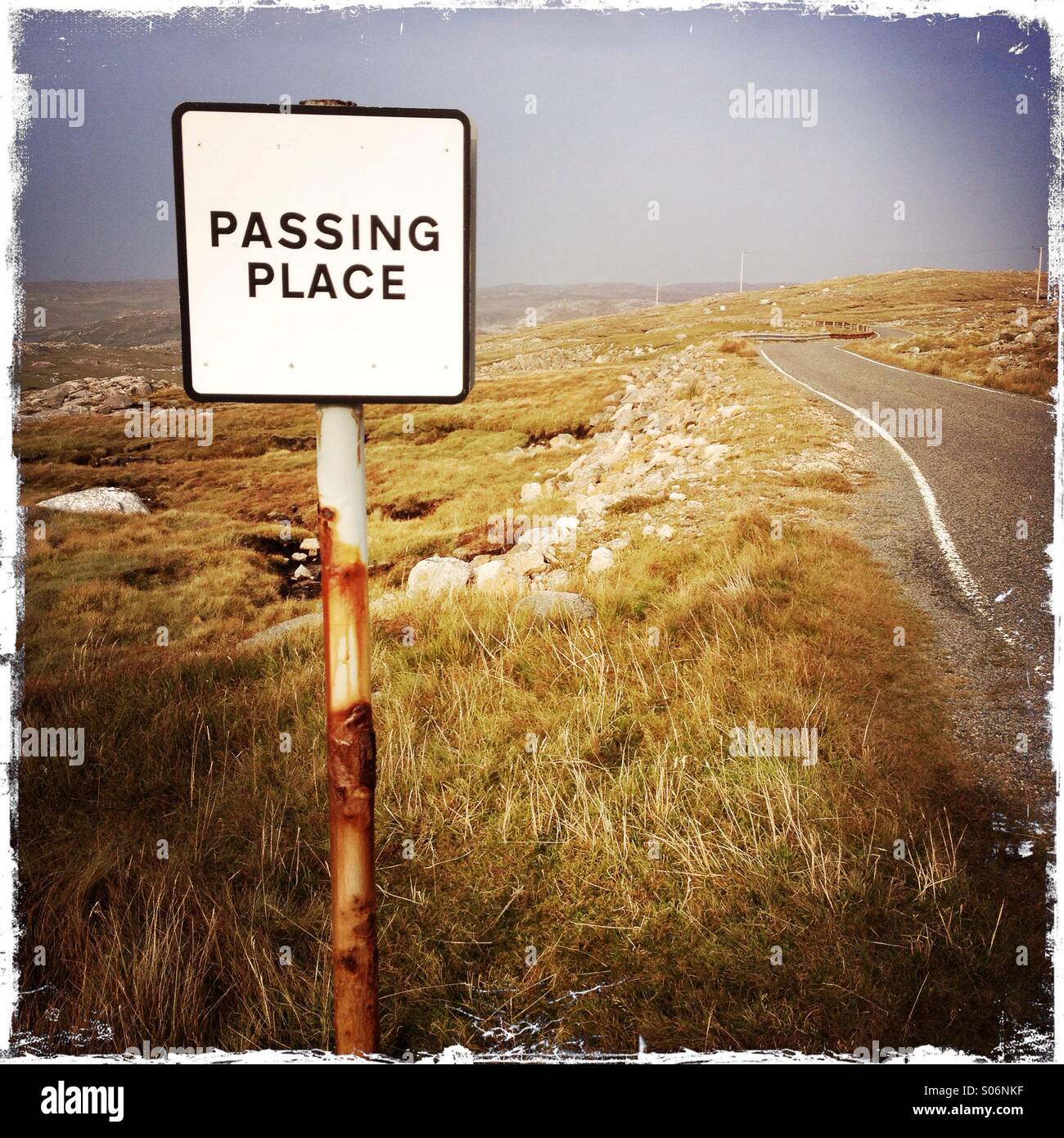 Road in Outer Hebrides - Smartphone Captured Stock Image